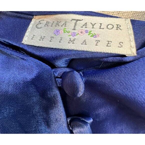 Erika Taylor Intimates Button-Front Satin Camisole Top Size S Blue - Picture 2 of 10